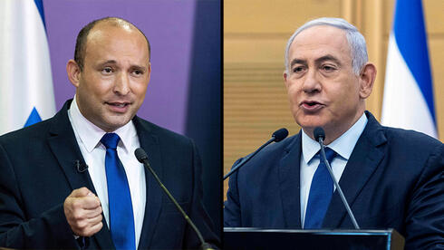 El primer ministro Naftalí Bennett y el líder de la oposición Benjamín Netanyahu. 