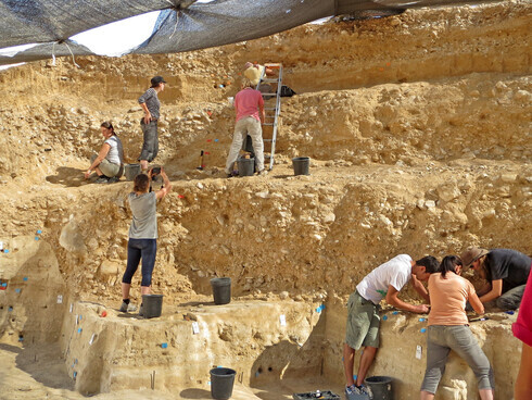 Excavaciones en Boker Tachtit en el desierto del Negev..