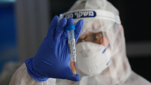 Un laboratorista examina pruebas de coronavirus en Rehovot. 