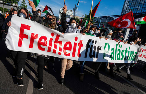 Manifestación propalestina en Berlín, el mes pasado, durante el conflicto entre Israel y Hamás. 