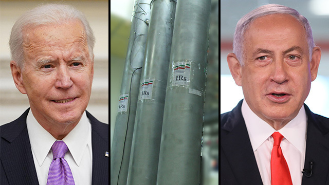 El presidente estadounidense Joe Biden y Netanyahu.