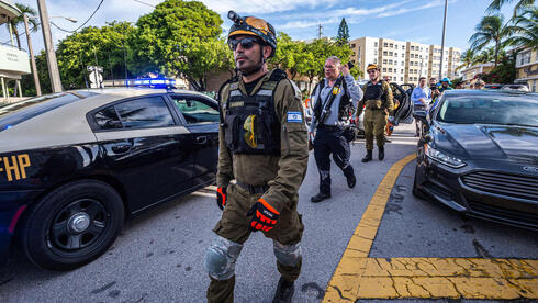 El equipo de búsqueda y rescate israelí en Miami. 