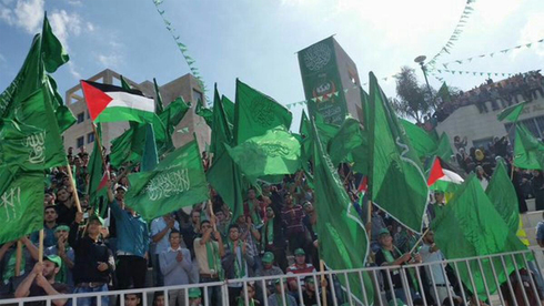 Mitin de Hamás en la ciudad cisjordana de Nablus.
