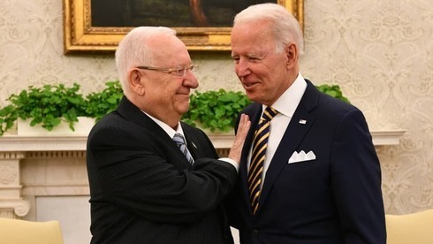 Reunión entre Rivlin y el presidente estadounidense, Joe Biden, en Washington la semana pasada.