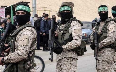 Miembros del ala militar de Hamás, en Rafah. 
