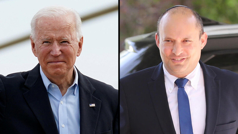 El primer ministro Naftalí Bennett y el presidente de Estados Unidos, Joe Biden. 