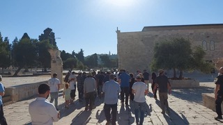 Peregrinos judíos en el Monte del Templo.