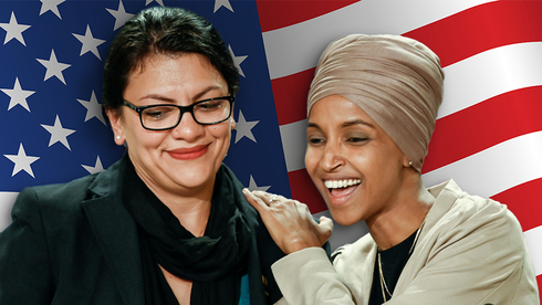 Las congresistas demócratas Ilhan Omar (derecha) y Rashida Tlaib. 