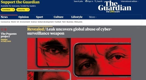 La investigación sobre el presunto espionaje a periodistas y activistas en The Guardian. 