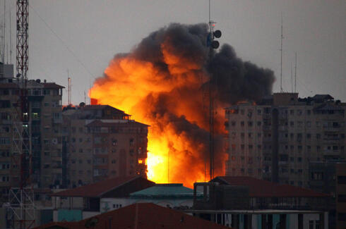 Imagen de archivo: ataque aéreo de las FDI en Gaza. 