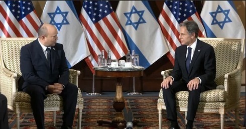 Reunión entre el primer ministro Naftali Bennett y el secretario de Estado estadounidense, Antony Blinken, el miércoles. 