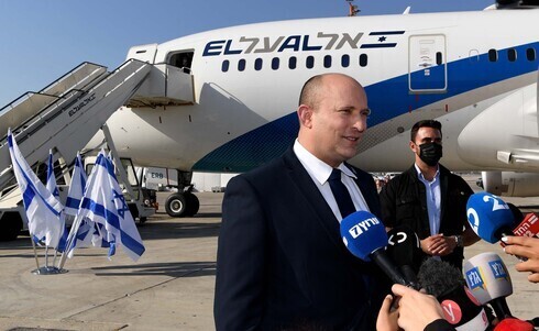 El primer ministro Naftali Bennett antes de viajar a Estados Unidos. 