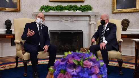 l presidente estadounidense Joe Biden recibe al primer ministro Naftali Bennett en la Casa Blanca. 