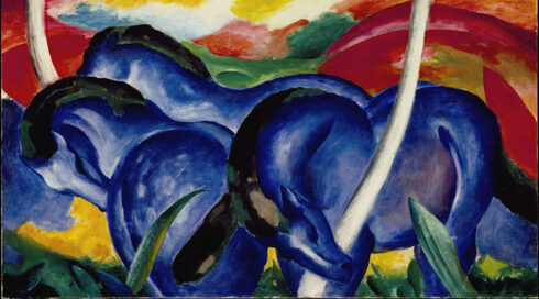 Franz Marc, "Los grandes caballos azules". (JTA) Franz Marc, "Los grandes caballos azules".