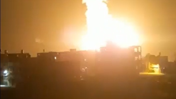 Bombardeo israelí contra una posición de Hamás en Gaza. 