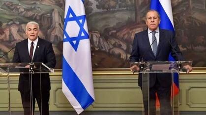 Lapid y su homólogo ruso Sergei Lavrov  dieron una declaración conjunta en Moscú. 