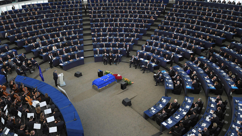 Parlamento de la Unión Europea en Bruselas, Bélgica.