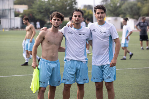 Jugadores de Macabi Argentina. 