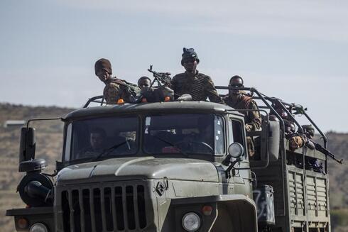 Soldados del gobierno etíope movilizados para enfrentar la rebelión. 