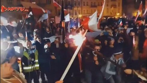 Manifestación antisemita en Polonia la semana pasada.