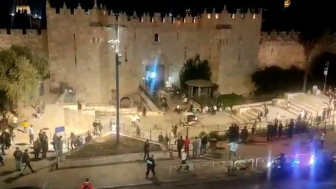 La escena donde ocurrió el atentado, en una de las entradas a Jerusalem. 