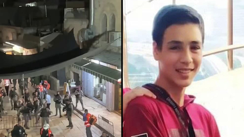 El terrorista abatido, un palestino de 16 años. 