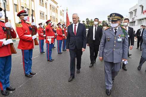 El ministro de Defensa de Israel, Benny Gantz, durante su visita oficial a Marruecos. 