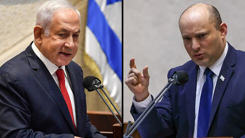 El líder de la oposición, Benjamín Netanyahu, y el primer ministro israelí, Naftalí Bennett
