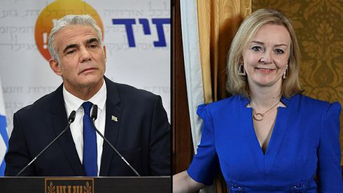 El ministro de Relaciones Exteriores israelí, Yair Lapid, y su homóloga británica, Liz Truss. (Yoav Dudkevich, Reuters) El ministro de Relaciones Exteriores israelí, Yair Lapid, y su homóloga británica, Liz Truss.