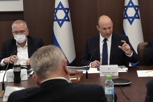 El primer ministro Naftali Bennett durante la reunión de gabinete del domingo. 