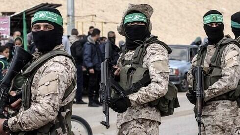 Miembros del ala militar de Hamas en Rafah. 