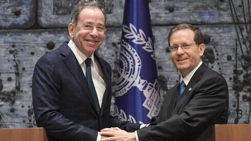  El presidente israelí Isaac Herzog y Thomas Nides. 