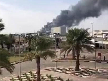 Ataque con drones cerca del aeropuerto de Abu Dhabi a principios de esta semana. 