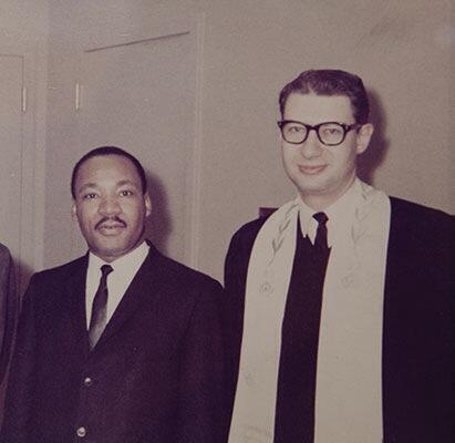 El rabino Israel Dresner junto a Martin Luther King. 