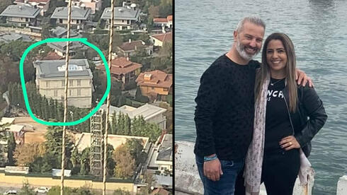 El palacio presidencial turco, a la izquierda, y la pareja israelí sospechada de espionaje, a la derecha. 
