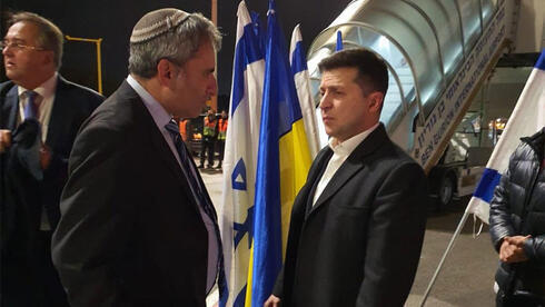 El presidente de Ucrania, Volodimir Zelenski, en ocasion de visitar Israel para el foro del Holocausto. 