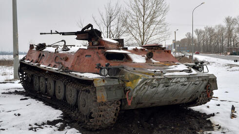 Un tanque ruso destruido en Járkov. 