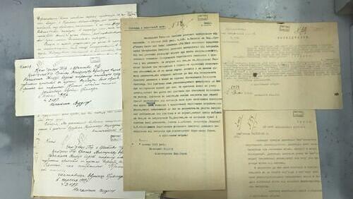 Algunos de los archivos y testimonios encontrados en el archivo. 