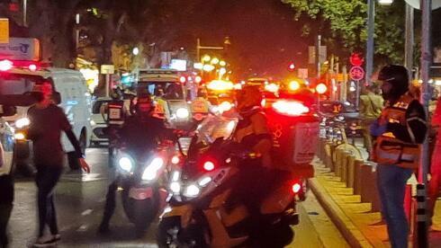 Fuerzas policiales ante el atentado terrorista de Tel Aviv.