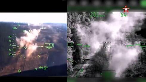 Imágenes publicadas por el ejército ruso muestran aviones bombardeando a las fuerzas ucranianas. 