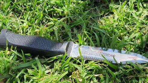 El cuchillo utilizado por la joven de 15 años en el ataque terrorista en Haifa.