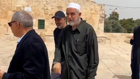 El islamista Raed Salah visitó este martes el Monte del Templo.