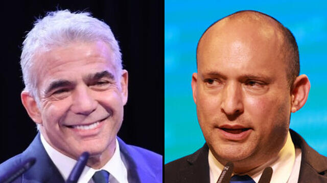 El ministro de Asuntos Exteriores, Yair Lapid, y el primer ministro, Naftali Bennett.