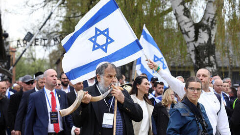 El rabino Yohanan Fried en la Marcha de los Vivos.