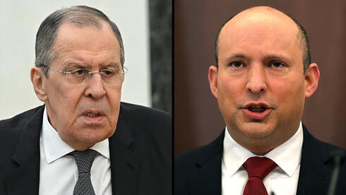 Sergey Lavrov, ministro de Exterior ruso. Naftalí Bennett, primer ministro de Israel. 