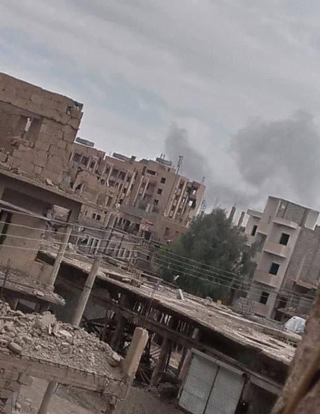 Ataque con drones en la zona de Deir ez-Zor en Siria el sábado.