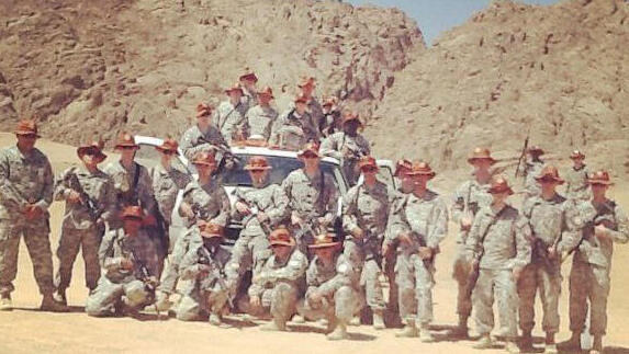 El personal de caballería estadounidense en el Sinaí en 2014.