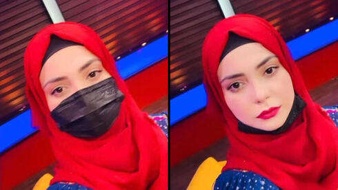 Presentadora de la televisión afgana difundió fotos con el rostro cubierto, tal como establece la nueva normativa talibán. 