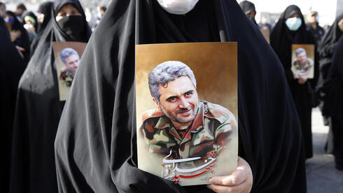Funeral del oficial del IRGC Sayyad Khodaei supuestamente asesinado por Israel en Teherán a principios de esta semana. 