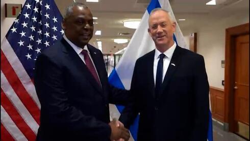 El Secretario de Defensa de Estados Unidos, Lloyd Austin, con Benny Gantz en Washington la semana pasada.